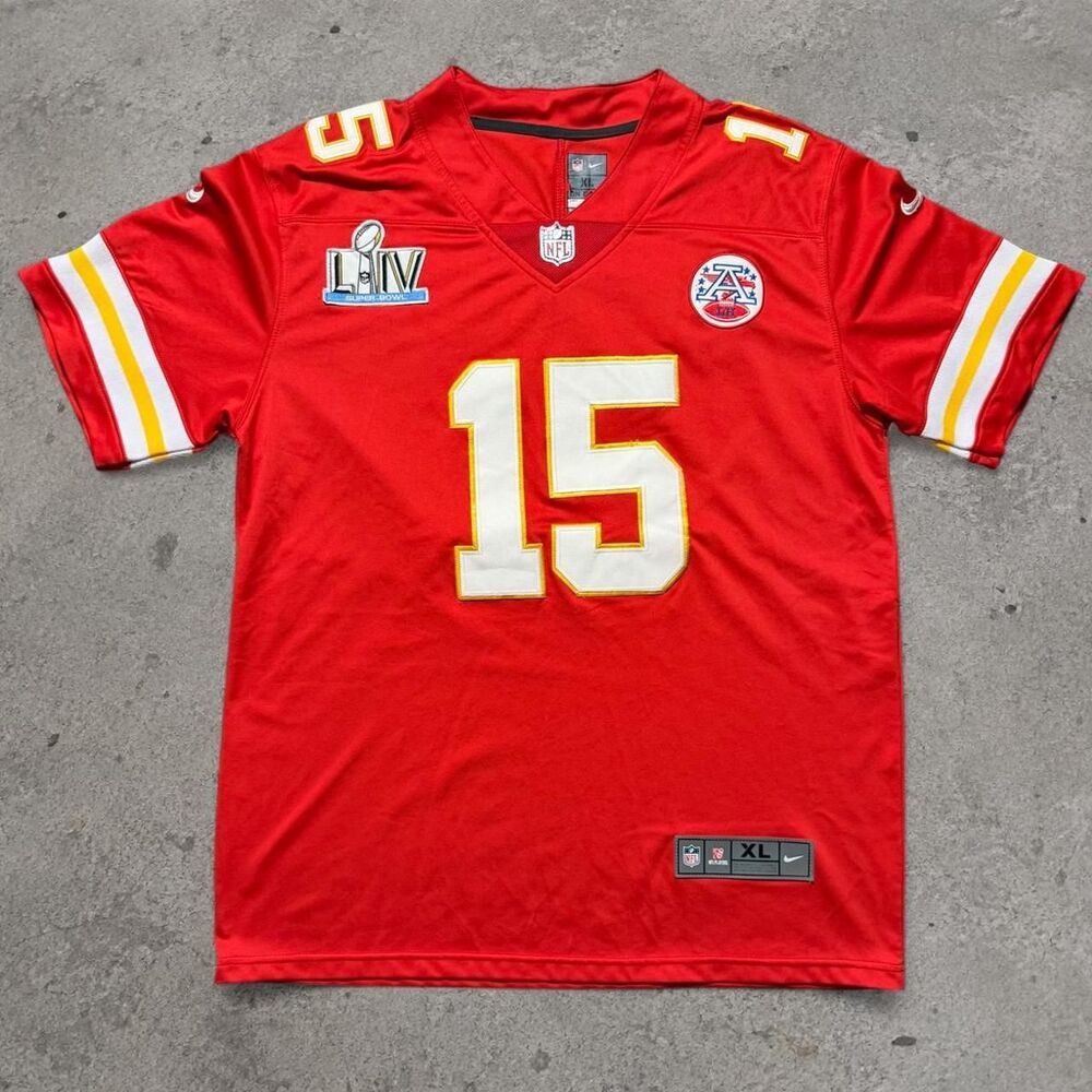 Nike Kansas City Chiefs Patrick Mahomes NFL Jersey XL Red SB LVII Patch 15